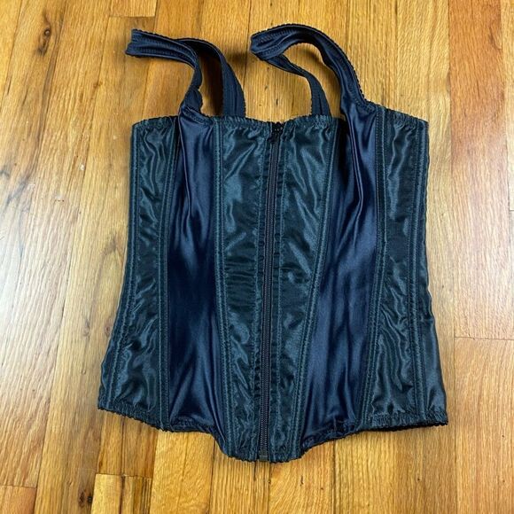 Victorian Black Zip Up Corset Size 34 inch - Picture 4 of 9